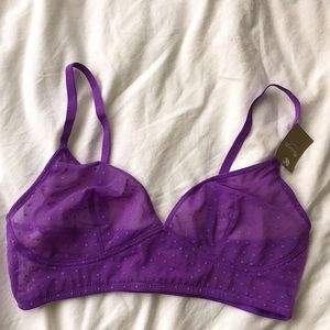 Madewell Sheer purple bralette